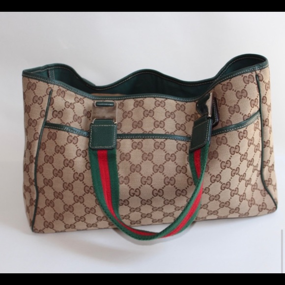 Gucci Shoulder Bag Web Monogram GG Tote - Picture 1 of 15